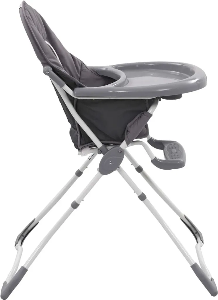 Chaise haute bébé pour apprendre à manger à table en famille coloris gris - 3
