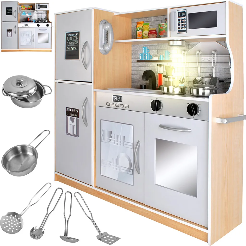 Cuisinière en bois pour enfant Kruzzel 22115 avec accessoires inclus