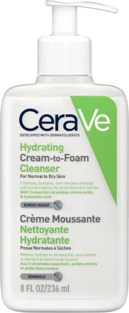 CeraVe Hydrating Cream-To-Foam Cleanser