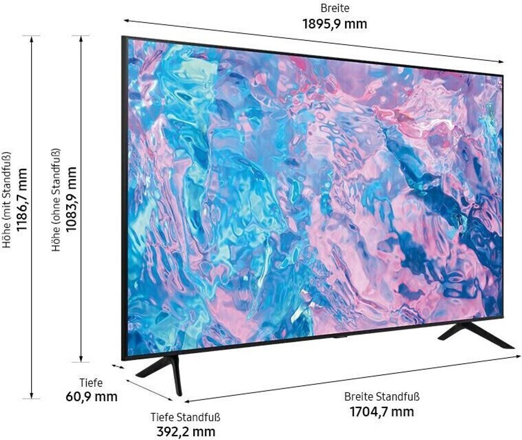 Samsung Samsung UE85CU7170 Flachbildfernseher 85 Zoll 4K Produktbild 8