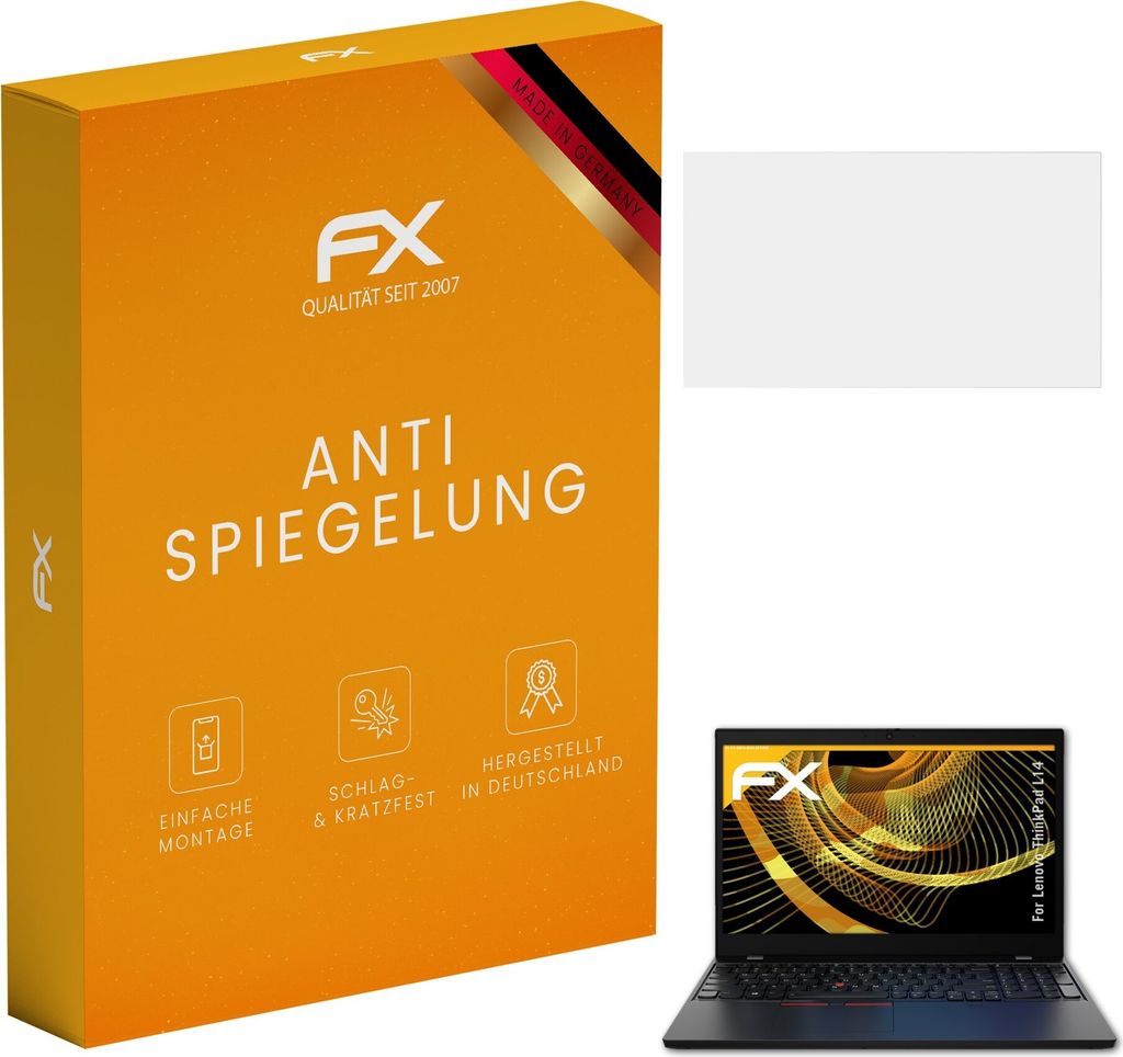 atFoliX FX-Antireflex 2x Schutzfolie kompatibel mit Lenovo ThinkPad L14 Displayfolie