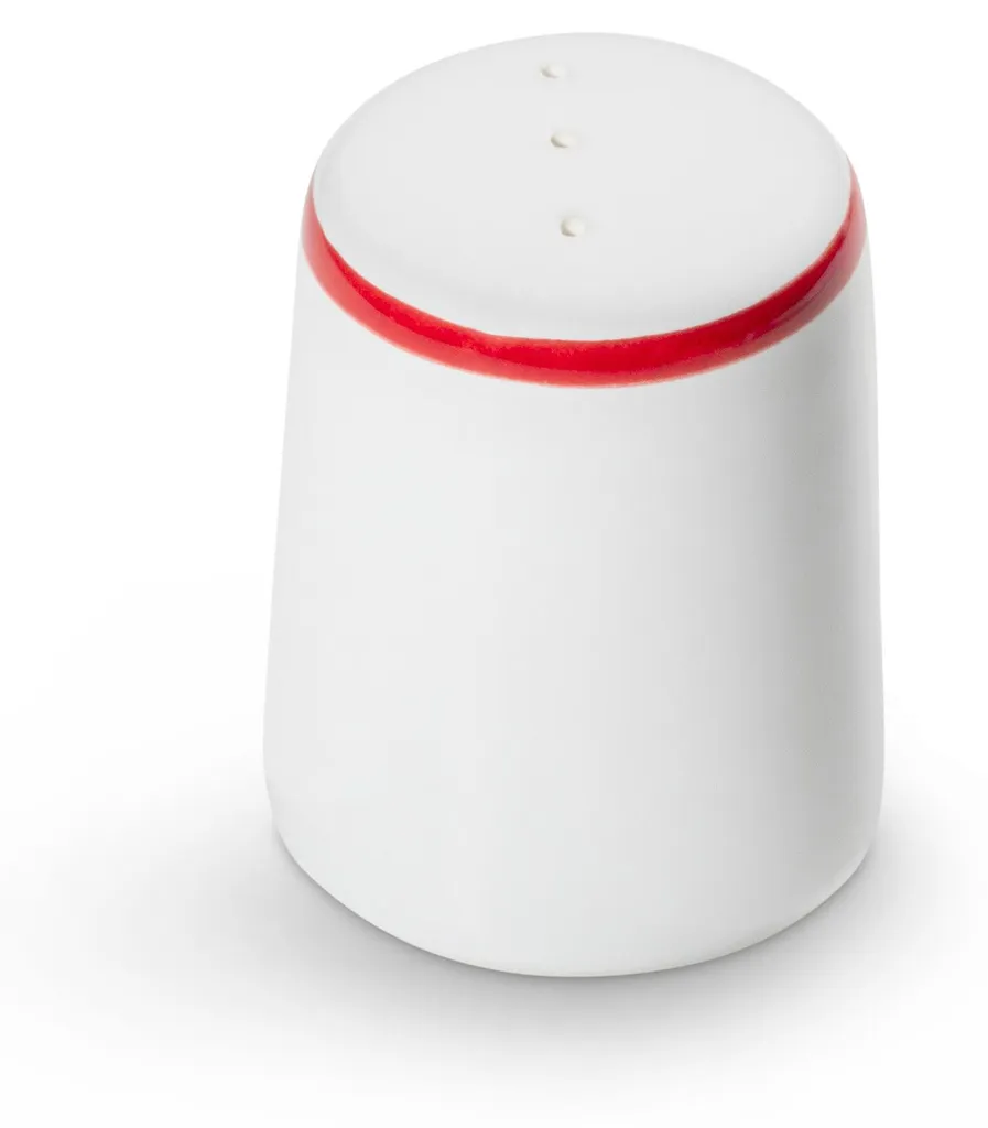 Poivrière de table Rubinroter Rand Gmundner Keramik décor rouge fait main