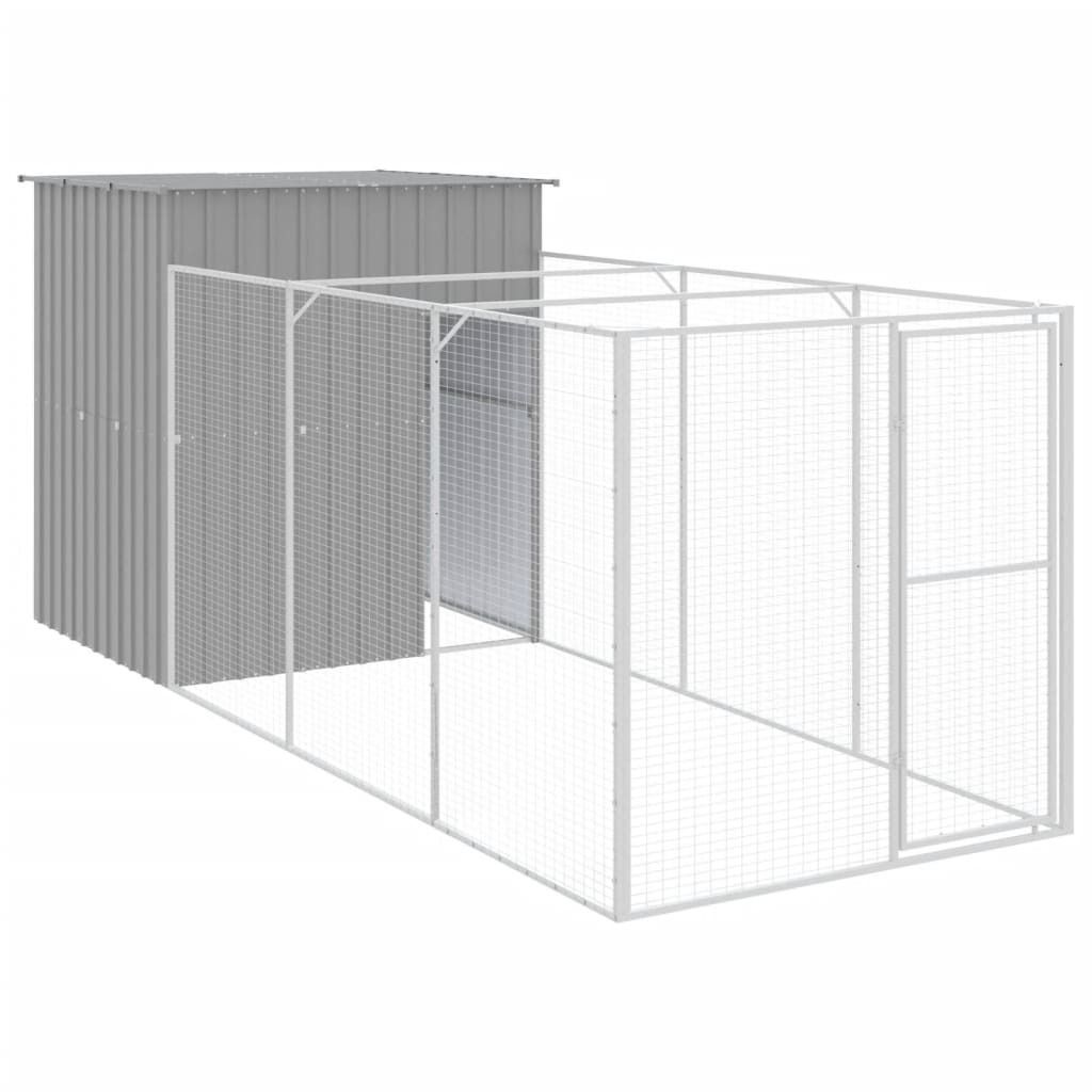 Cuccia per cani con corridoio Grigio chiaro 165x455x181 cm Immagine del prodotto 