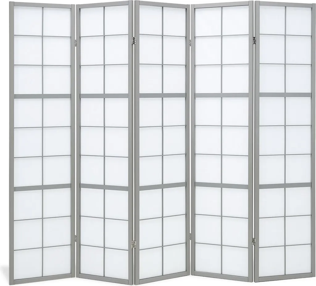 Cloison Espagnole Grise 5 Volets Paravent Japonais Shoji pour la Maison