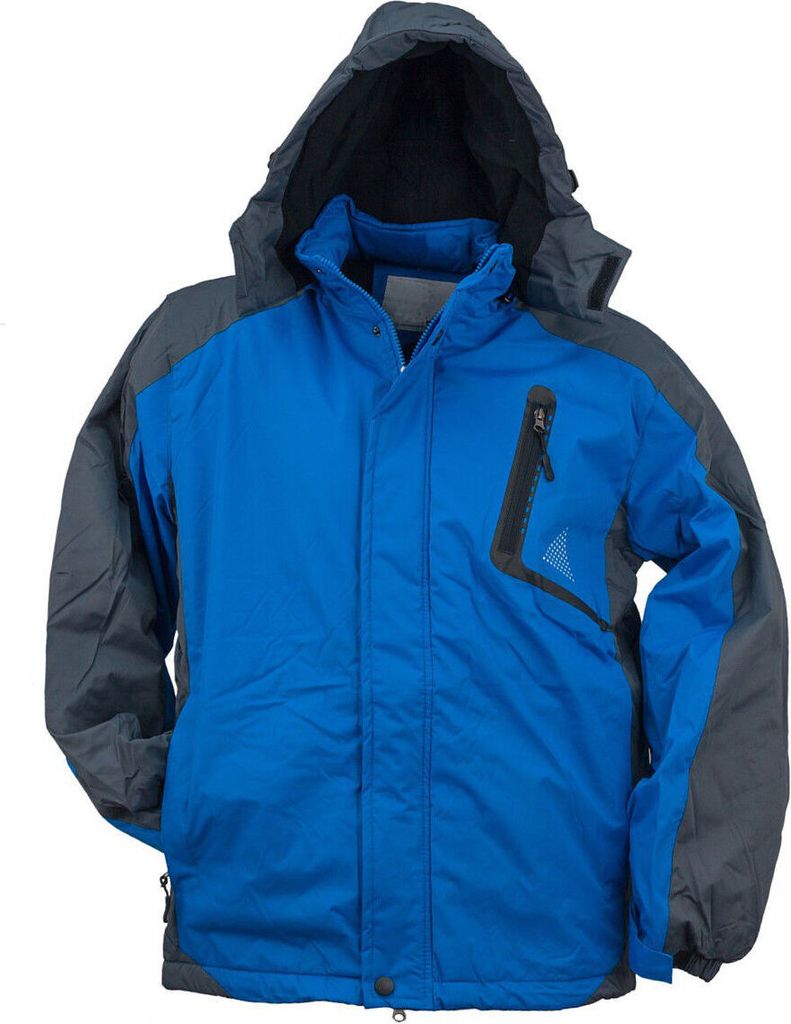 Winterjacke Arbeitsjacke Herren gefüttert Schutzjacke mit Kapuze (Y-263-BLUE) Gr. XL