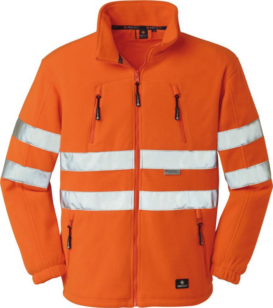 BIG Arbeitsschutz BIG Warnfleecejacke Seattle Gr. L leuchtorange