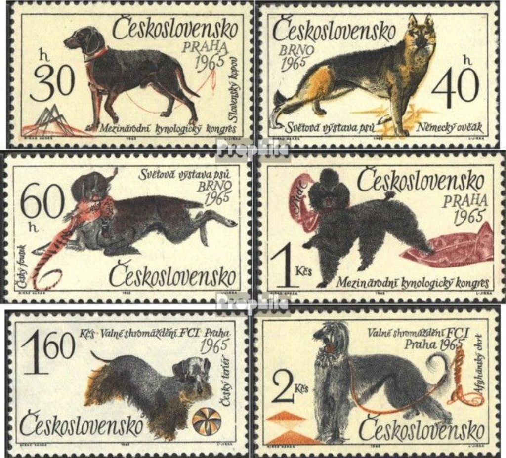 Briefmarken Tschechoslowakei 1965 Mi 1542-1547 (kompl.Ausg.) postfrisch Brünn