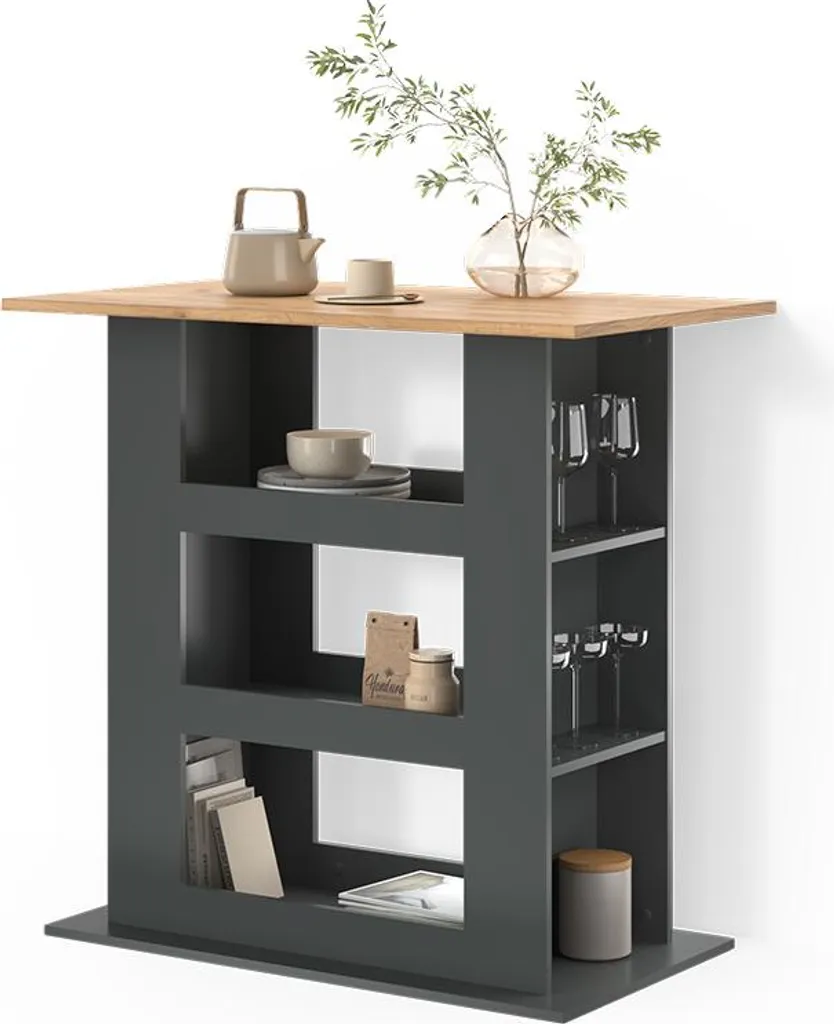 Mange-debout Livinity Regusa 110x65 cm Table Haute de Cuisine Moderne