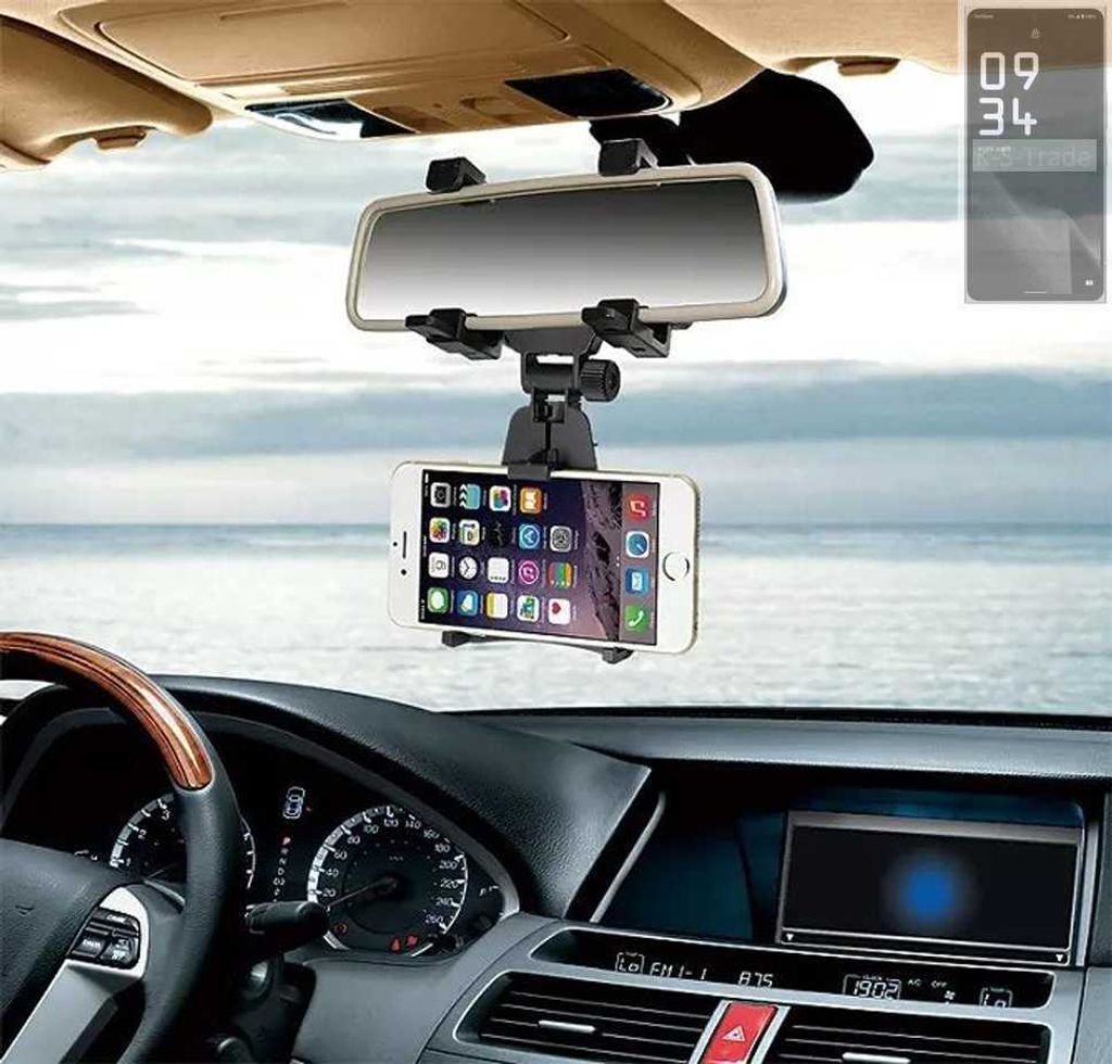 K-S-Trade Smartphone Halterung kompatibel mit Leica Leitz Phone 2 Rückspiegel Halterung schwarz Auto Halterung KFZ Halter