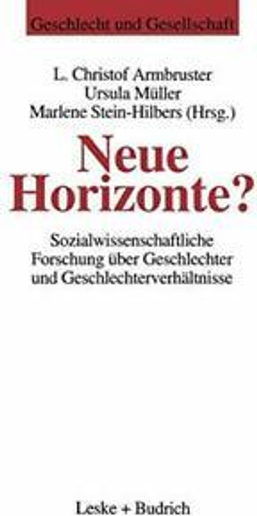 Neue Horizonte : Sozialwissenschaftliche Forsc. Armbruster, L..