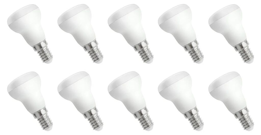 Spectrum LED-Reflektorlampe E14 3W - 230V - 180 Lumen - 3000K Warmweiß - Gemütliches Licht - Energieeffizient - 10 Stück