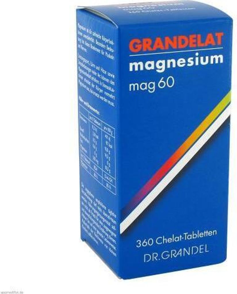 Dr. Grandel Grandelat Magnesium Chelat Tabletten für Muskeln, Herz und Nerven, 360 St. Tabletten