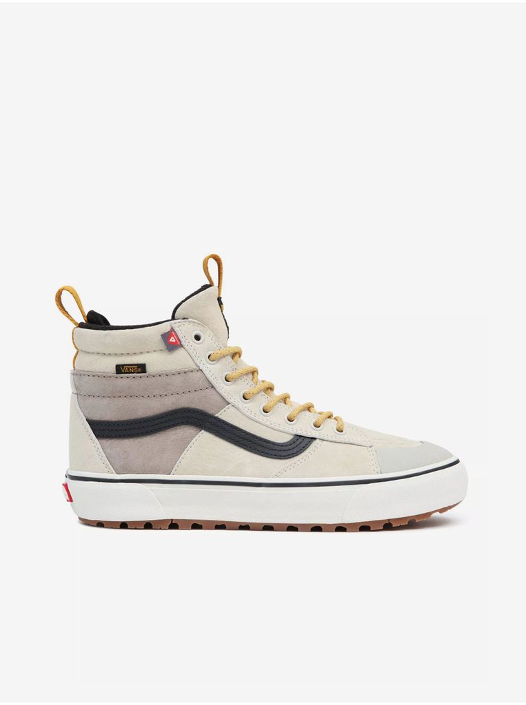 Beige und Creme Herren Leder Knöchel Turnschuhe VANS UA SK8-Hi Mte-2 - 42,5