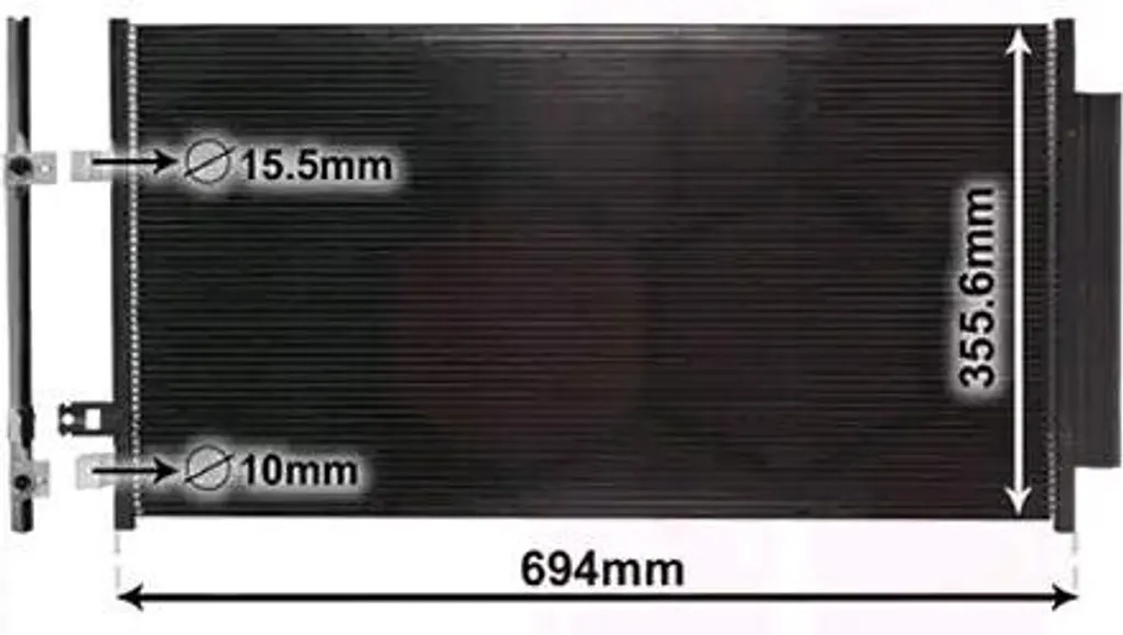 Condenseur de clim avec déshydrateur pour Fiat 500X 334 - Qualité Premium