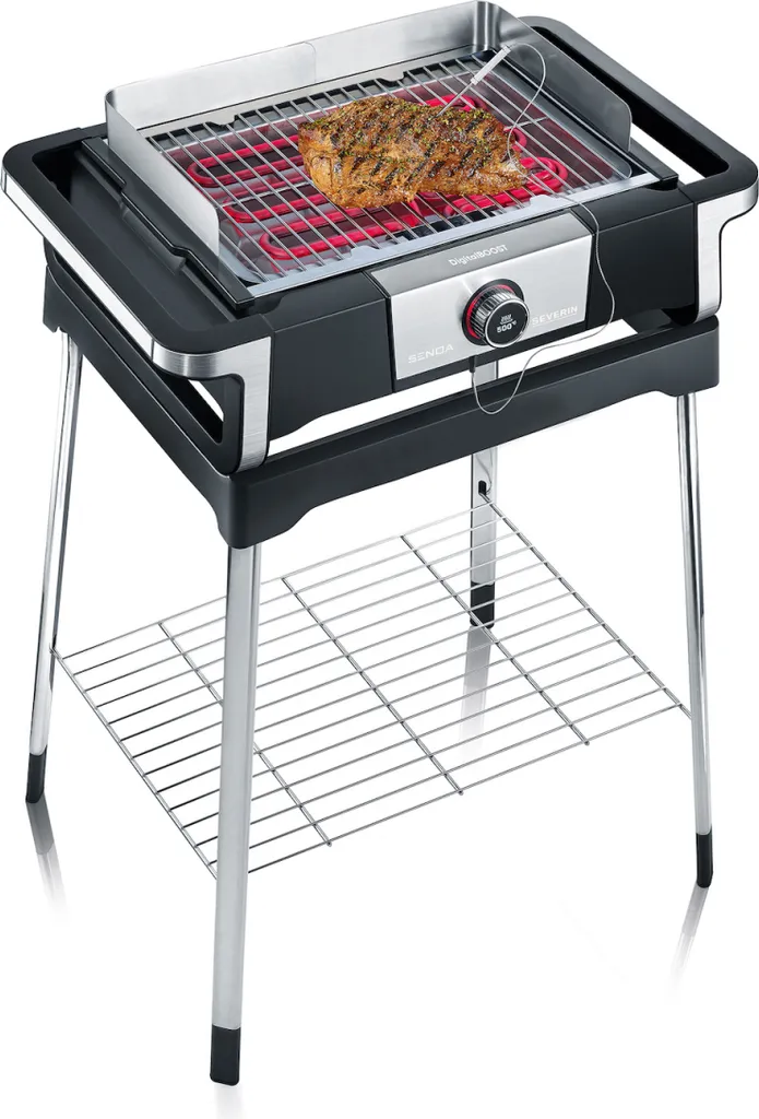 Severin PG 8118 SENOA Barbecue Électrique de Table 3000W avec Stand
