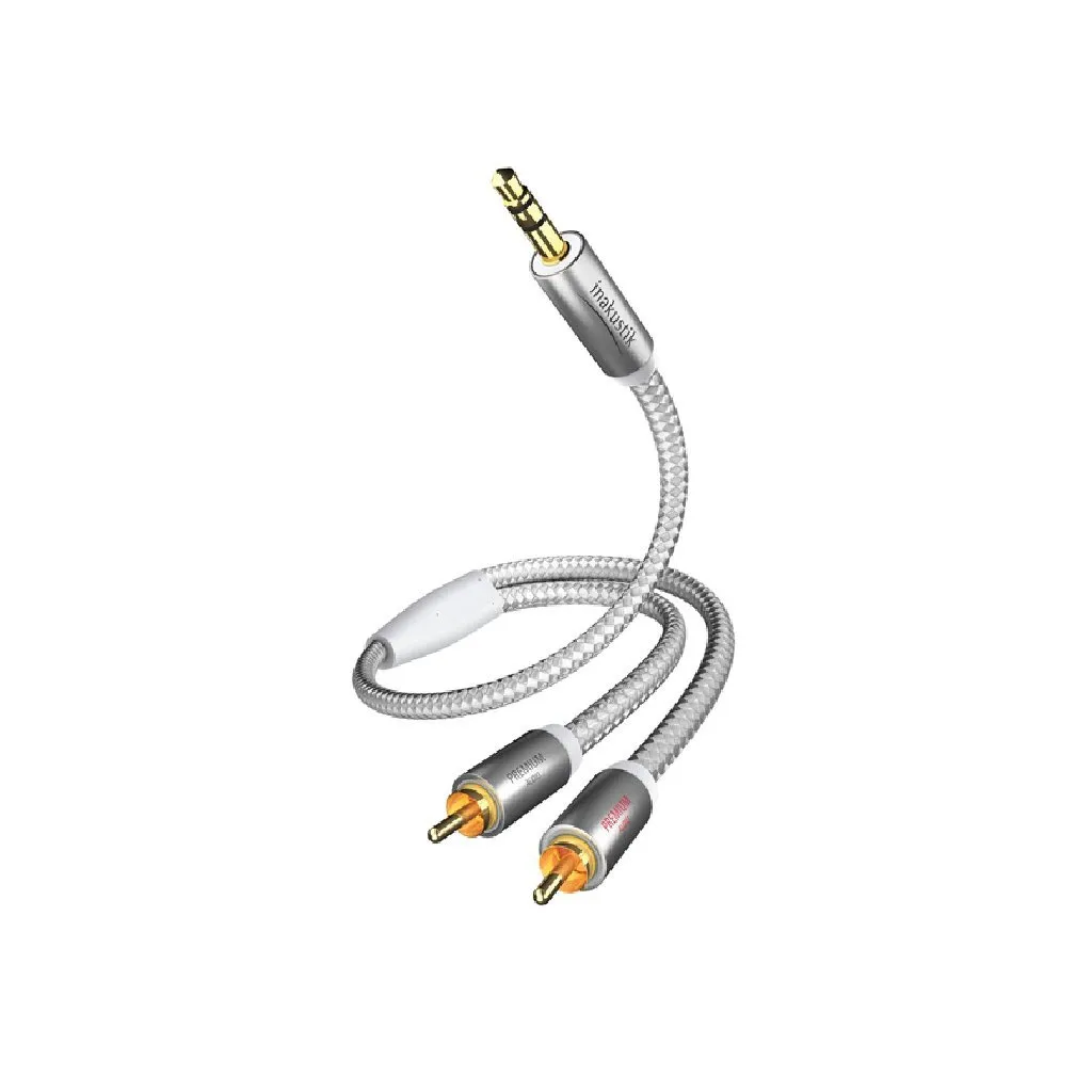 InAkustik Premium Câble Jack 3,5mm vers 2 RCA Mâle pour Audio Hi-Fi
