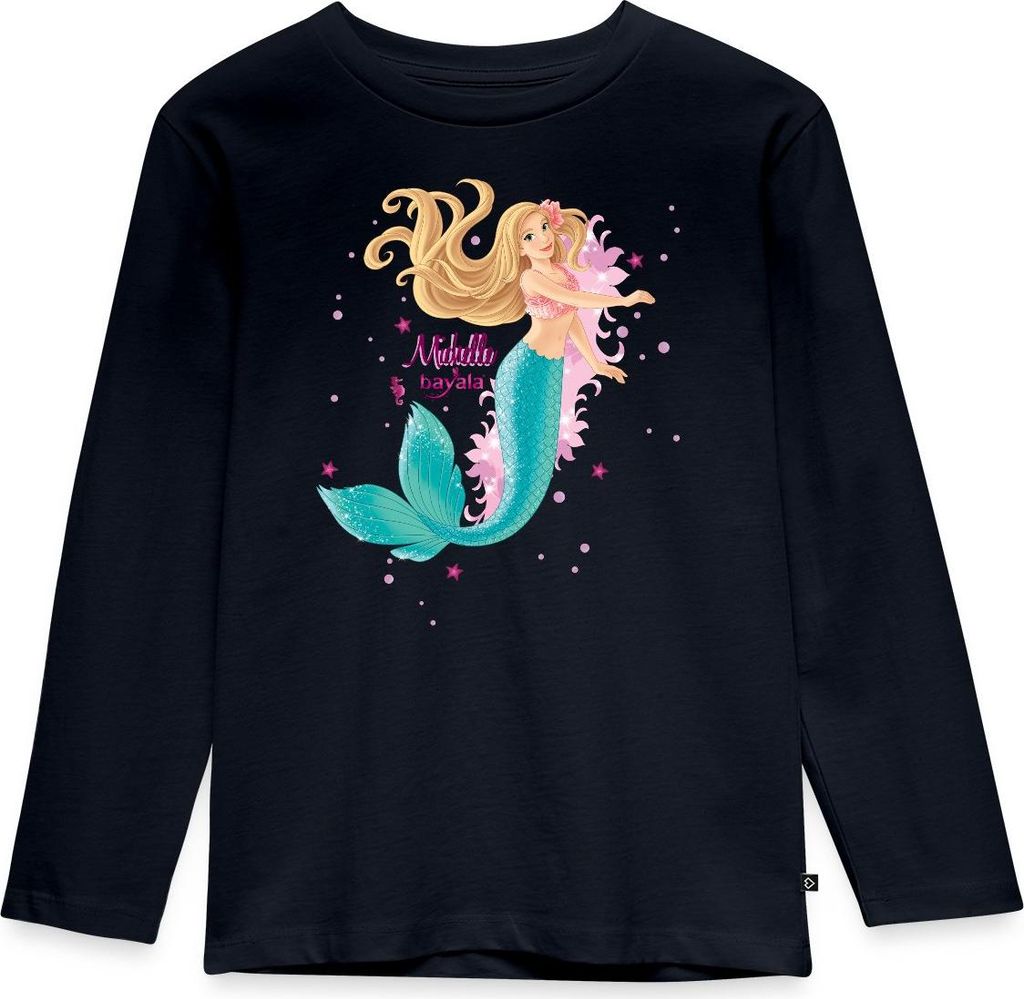 Spreadshirt Schleich Bayala Meerjungfrau Michelle Kinder Premium Langarmshirt, 134/140 (8 Jahre), Navy