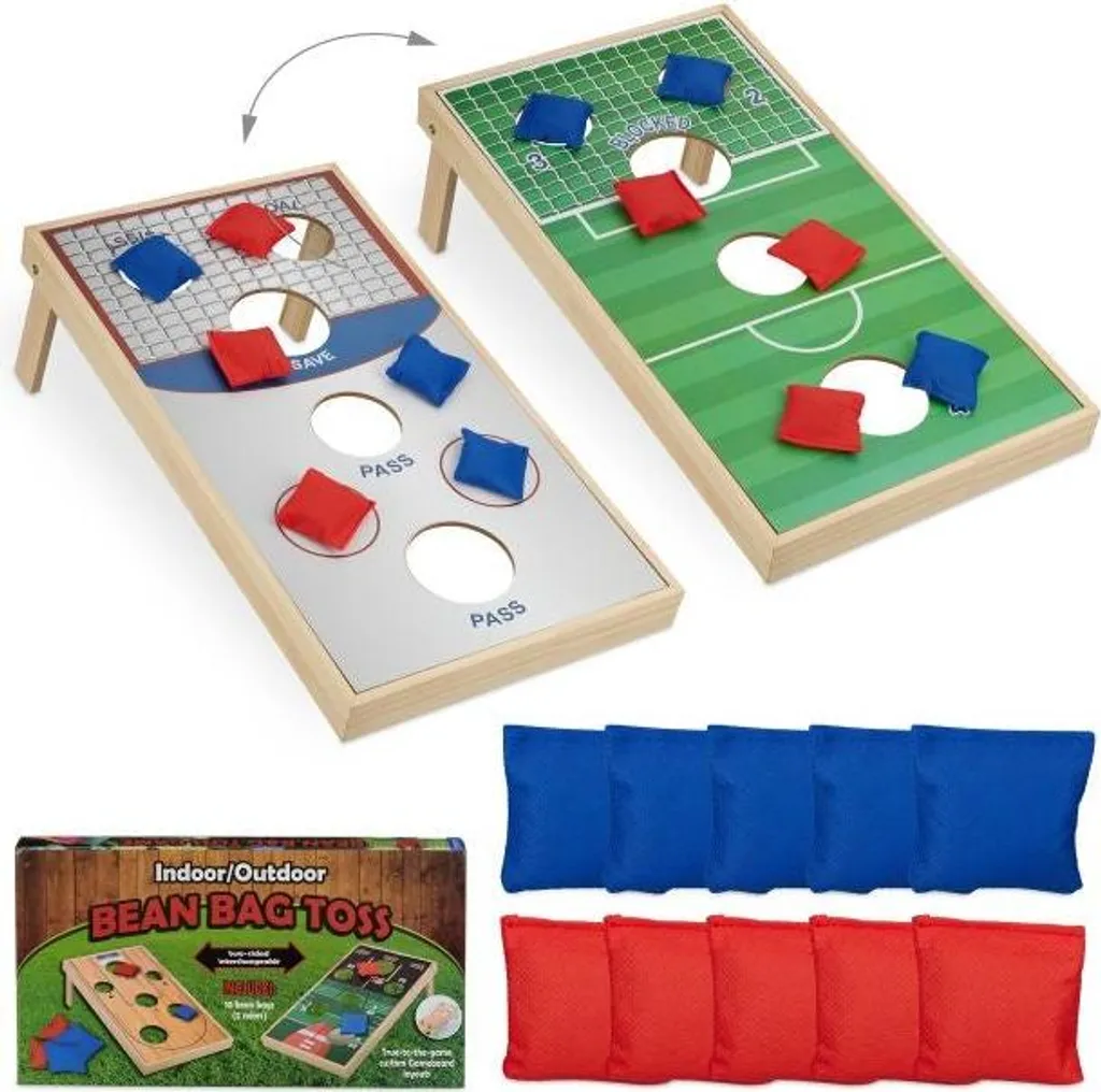 Jeu de lancer de sacs 11 pièces robuste avec cible large et sacs en toile