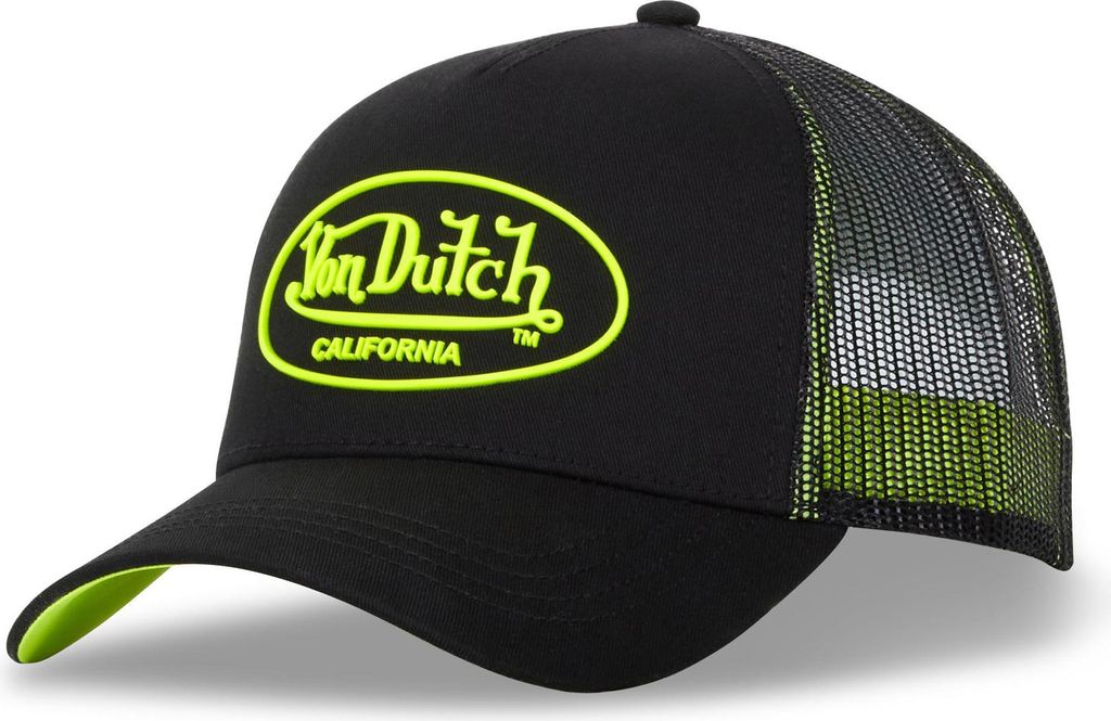 Von Dutch Originals Trucker Cap - FLUO RUBBER Patch Yellow