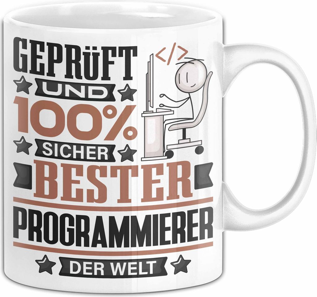 Programmierer Geschenk Lustiger Spruch für Programmierer Geschenkidee Bester Programmierer Der Welt (Weiß)