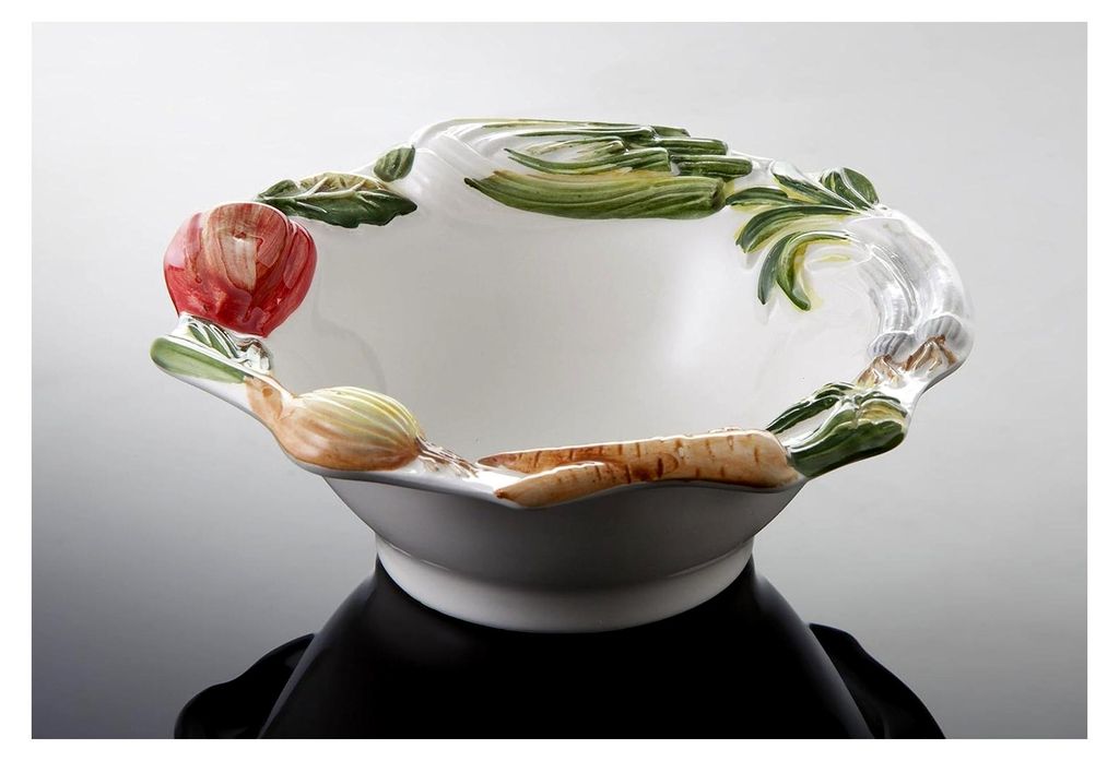 Bassano italienische Keramik runde Gemüse- Salat- Beistellschale 17x6