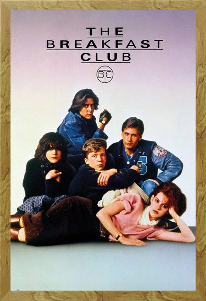 Poster The Breakfast Club con Cornice Shinsuke Rovere Maxi MDF 61x91,5cm