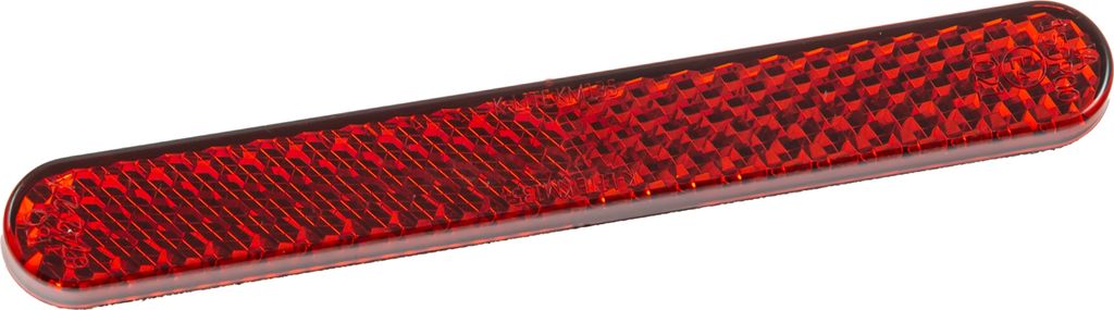 Riflettore autoadesivo rosso 13 x 100 mm arrotondato Immagine del prodotto 