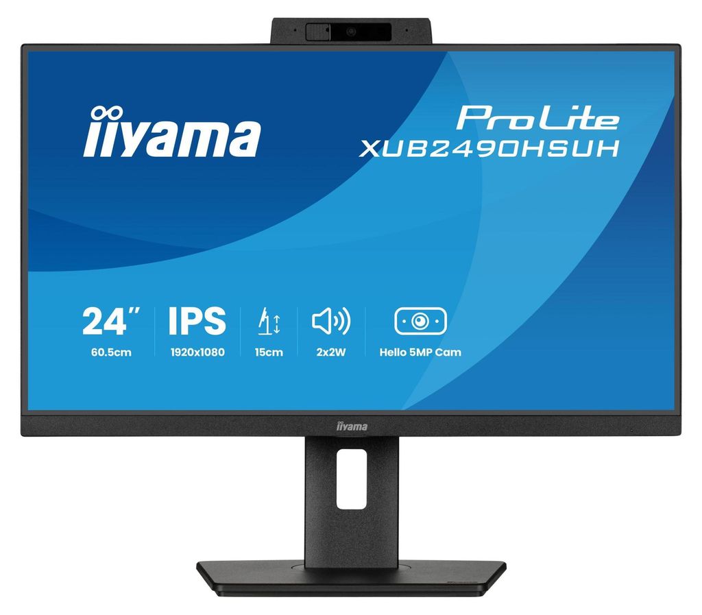 iiyama ProLite XUB2490HSUH-B2, LED-Monitor, (FullHD, IPS, Webcam