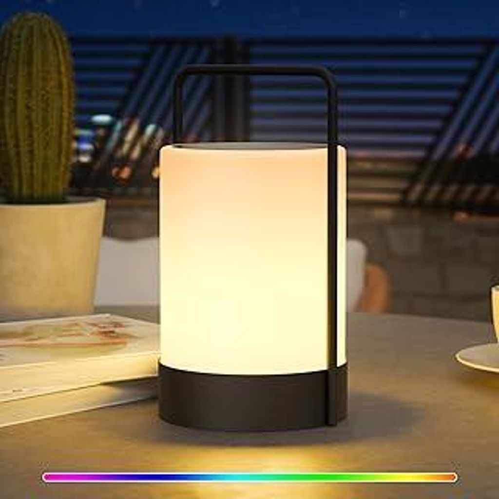Solar Akku Outdoor Lampe Aus Metall Solar Tischleuchte Outdoor 8 Farben Tischlampe Tragbare Lampe FüR Tisch Bbq Camping Garten Terrasses