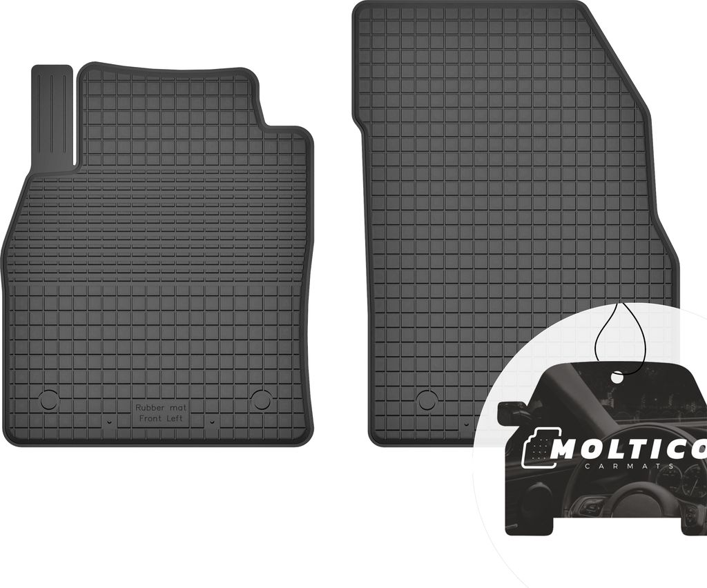 Vorne Gummimatten mit Rand Auto Fußmatten Gummi Automatten Passgenau 2-teilig Set - passend für Opel Insignia A 2008-2017