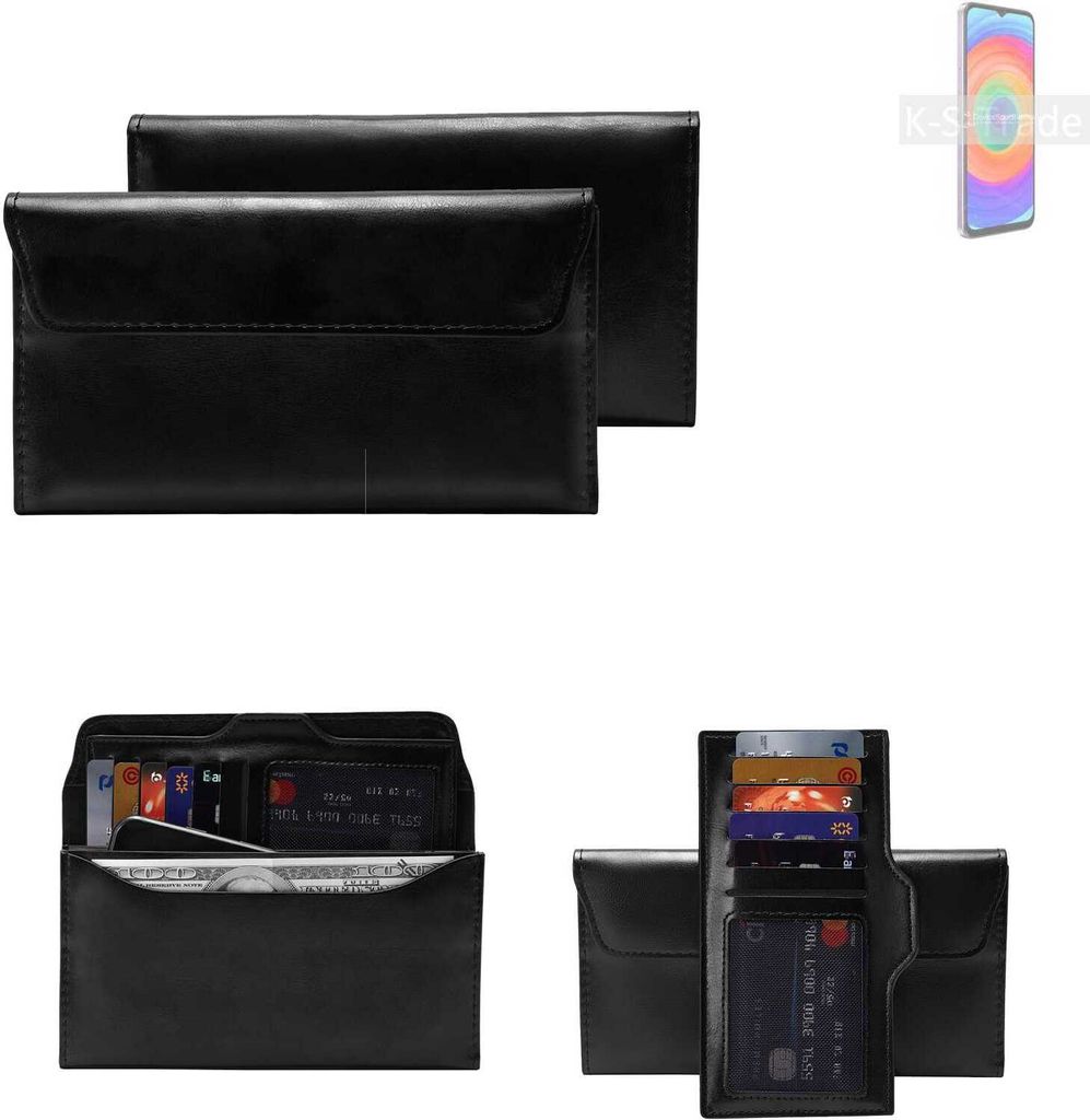 K-S-Trade Handy Hülle kompatibel mit Ulefone Note 14 Schutz Hülle Tasche Schutz Case Handytasche Kunstleder schwarz, 1x