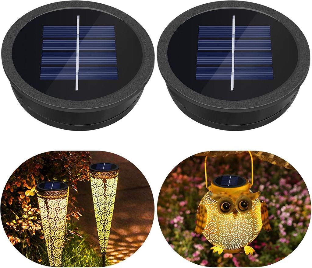 Solar Ersatzdeckel 2er-Pack, 7 cm Durchmesser, IP44 Produktbild 