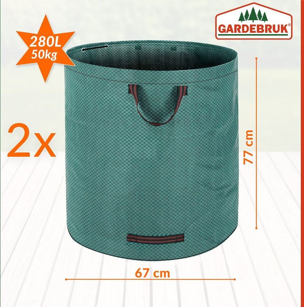 GARDEBRUK® Gartenabfallsack 4x280 Liter 50 kg Belastbarkeit Produktbild 8