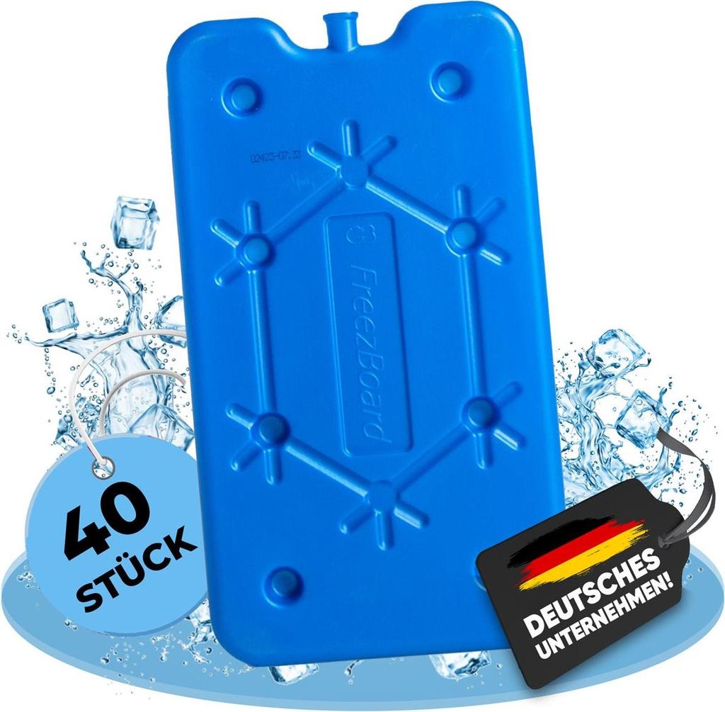 NEMT 40x flacher Kühlakku 400 ml Kühlakkus 25x14x1,4cm Produktbild 