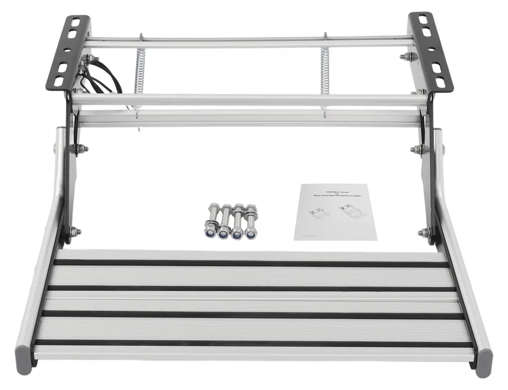 Rail coulissant manuel argenté avec lampe LED pour rangement de nuit - 3