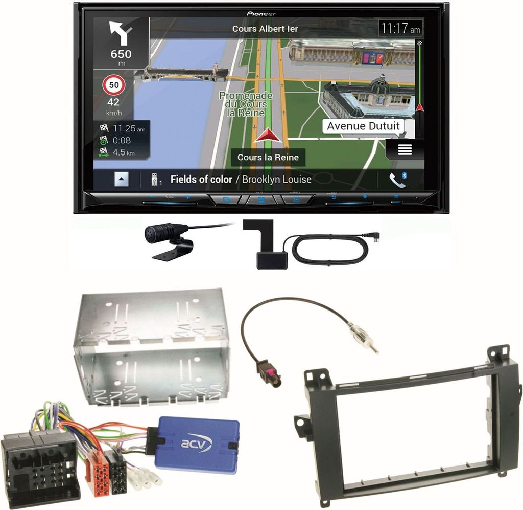 Pioneer AVIC-Z930DAB Navigation Bluetooth USB Einbauset für Mercedes Vito W447