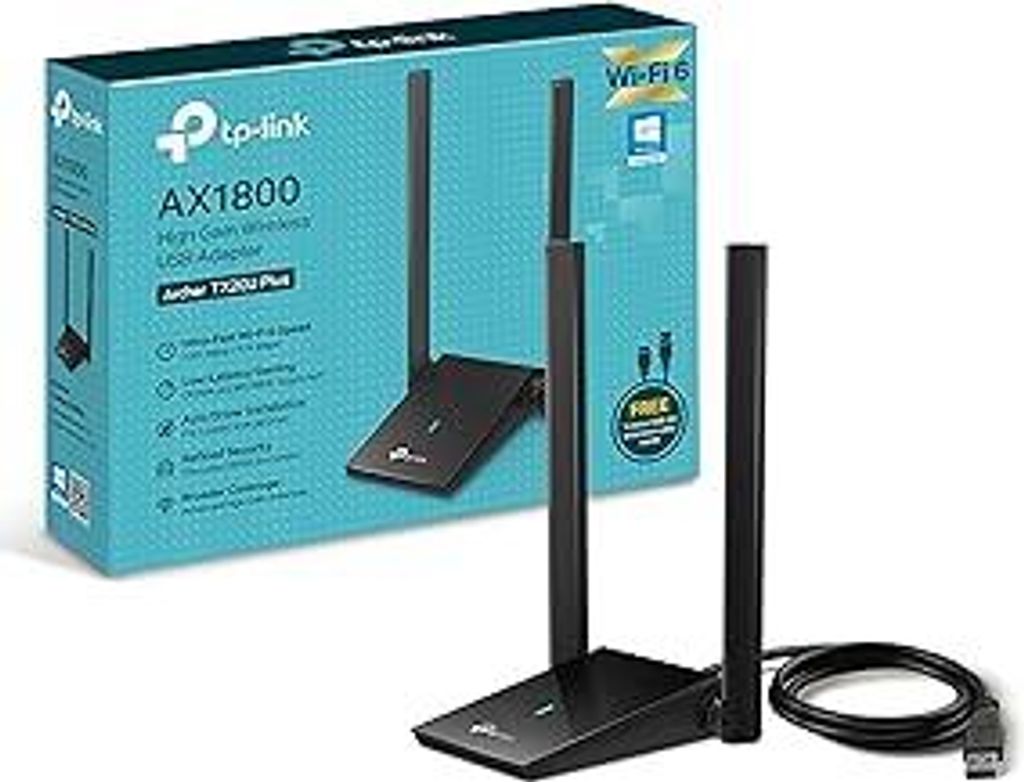 TP-Link Archer TX20U Plus WLAN Stick Für PC, WiFi 6 AX1800 Dual Band, USB 3.0, MU-MIMO, Antennen mit hoher Verstärkung, WPA3-Verschlüsselung, Ko...