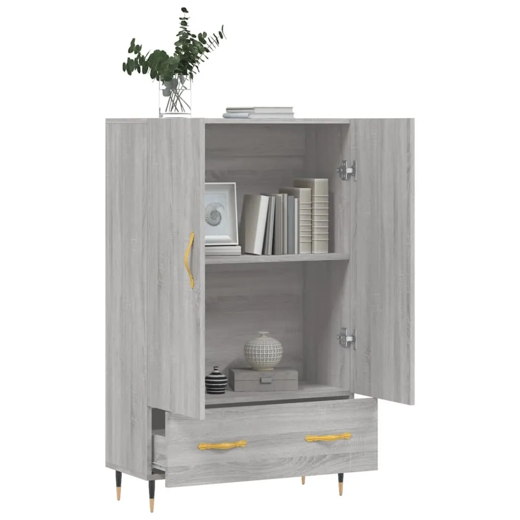 Credenza Alta Grigio Sonoma 69,5x31x115 cm | Arredo Casa Economico e Chic - 4