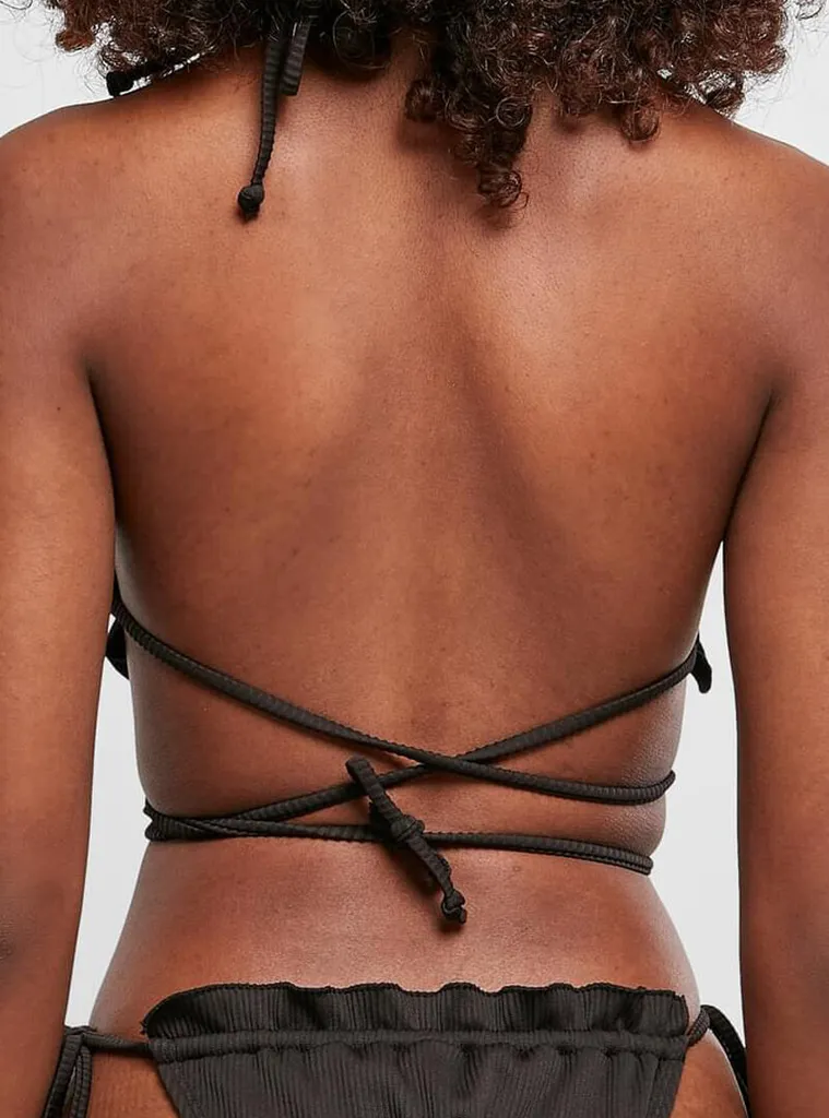 Bikini Triangle Noir Côtelé Finition Babylock Chic Urban Classics - 14