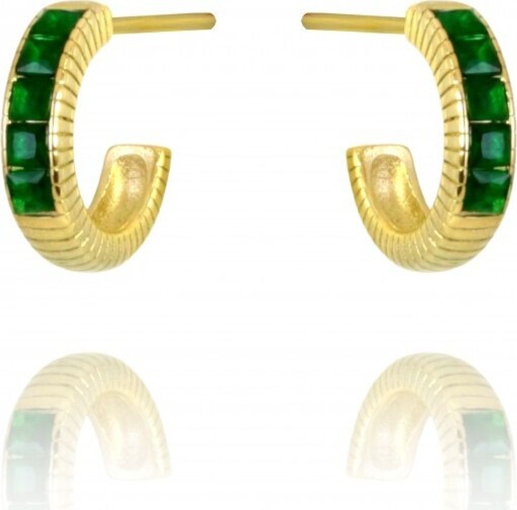 Elegante Ohrringe aus 14K vergoldetem Chirurgenstahl, Produktbild 