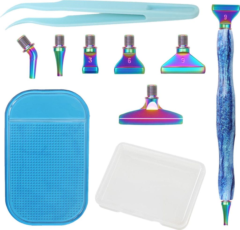 Diamond Painting Zubehör Stift Set, 6 Styles 5d Drill Pen Ersatzköpfe, im Dunkeln leuchtende Diamantkunststifte