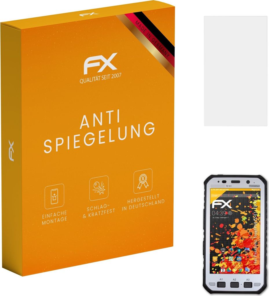 atFoliX FX-Antireflex 2x Schutzfolie kompatibel mit Panasonic ToughPad FZ-E1, FZ-X1 Displayfolie