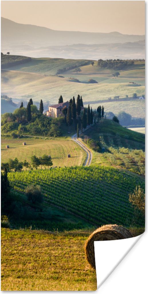 MuchoWow Poster Toskana - Landschaft - Grün 80x160 cm - Kinderzimmer