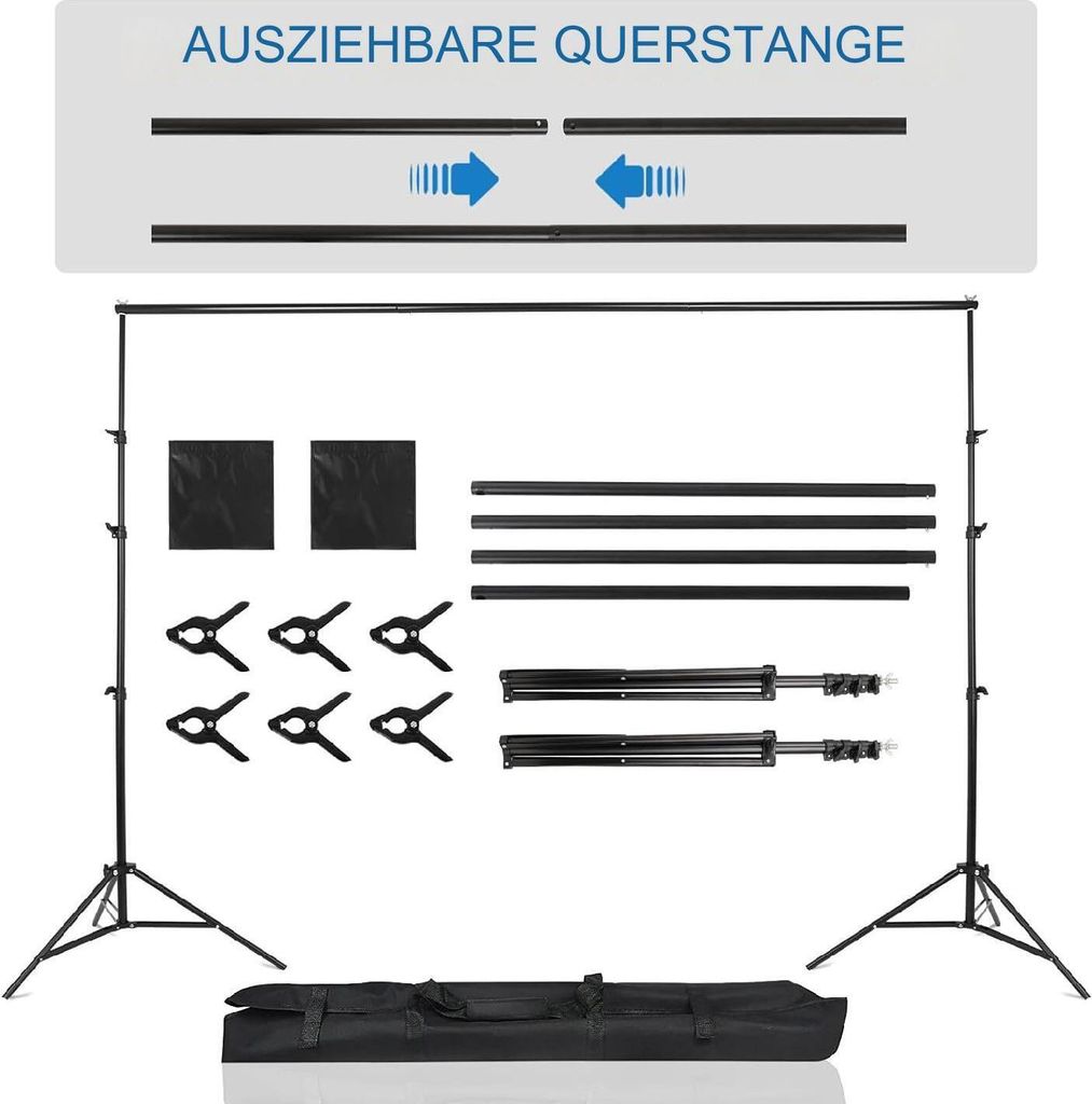 FCH Hintergrund Ständer Set 2,6 x 3m Verstellbarer Produktbild 4