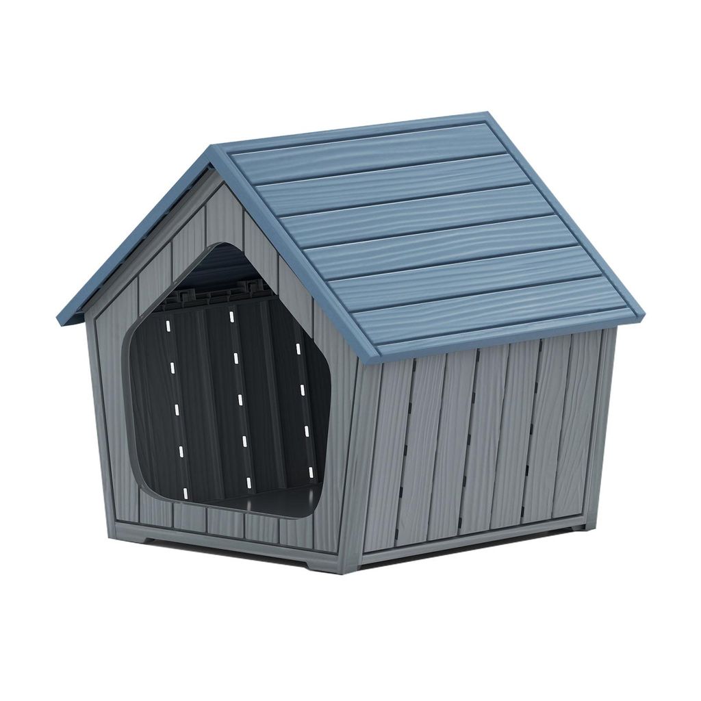 COSTWAY 59,5x57x58 cm Hundehütte Outdoor, winterfestes Produktbild 