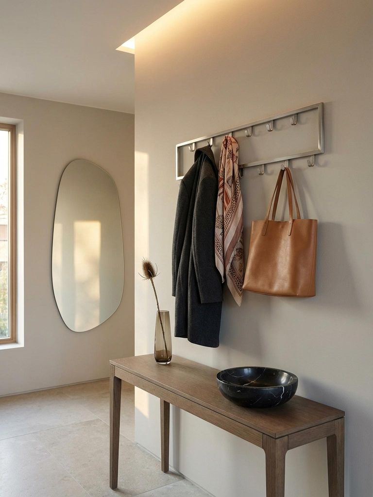 Wandgarderobe Metall Silber 80x20x4 cm Design Flurgarderobe Stahl, Hakenleiste Wandpaneel, Garderobe Wand, Garderobenleiste Flur
