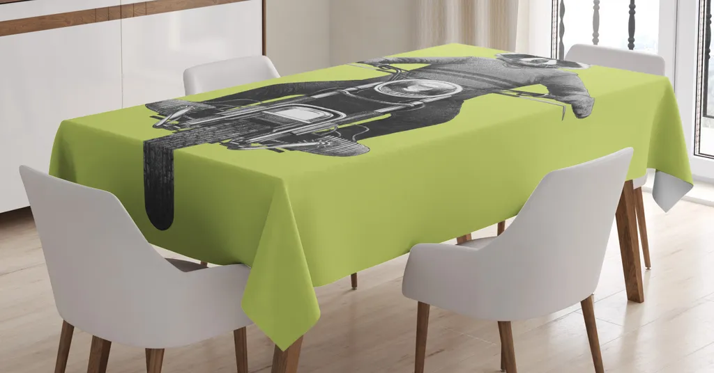 Tovaglia Moto Raccoon 140x200 cm - Lo stile Biker entra in Cucina