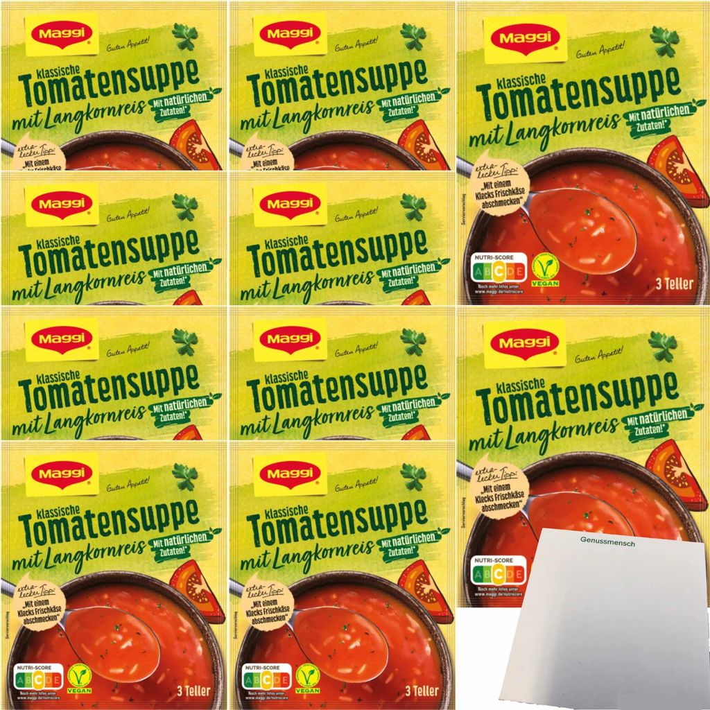 Maggi klassische Tomatensuppe mit Reis, ergibt 750ml VPE Produktbild 