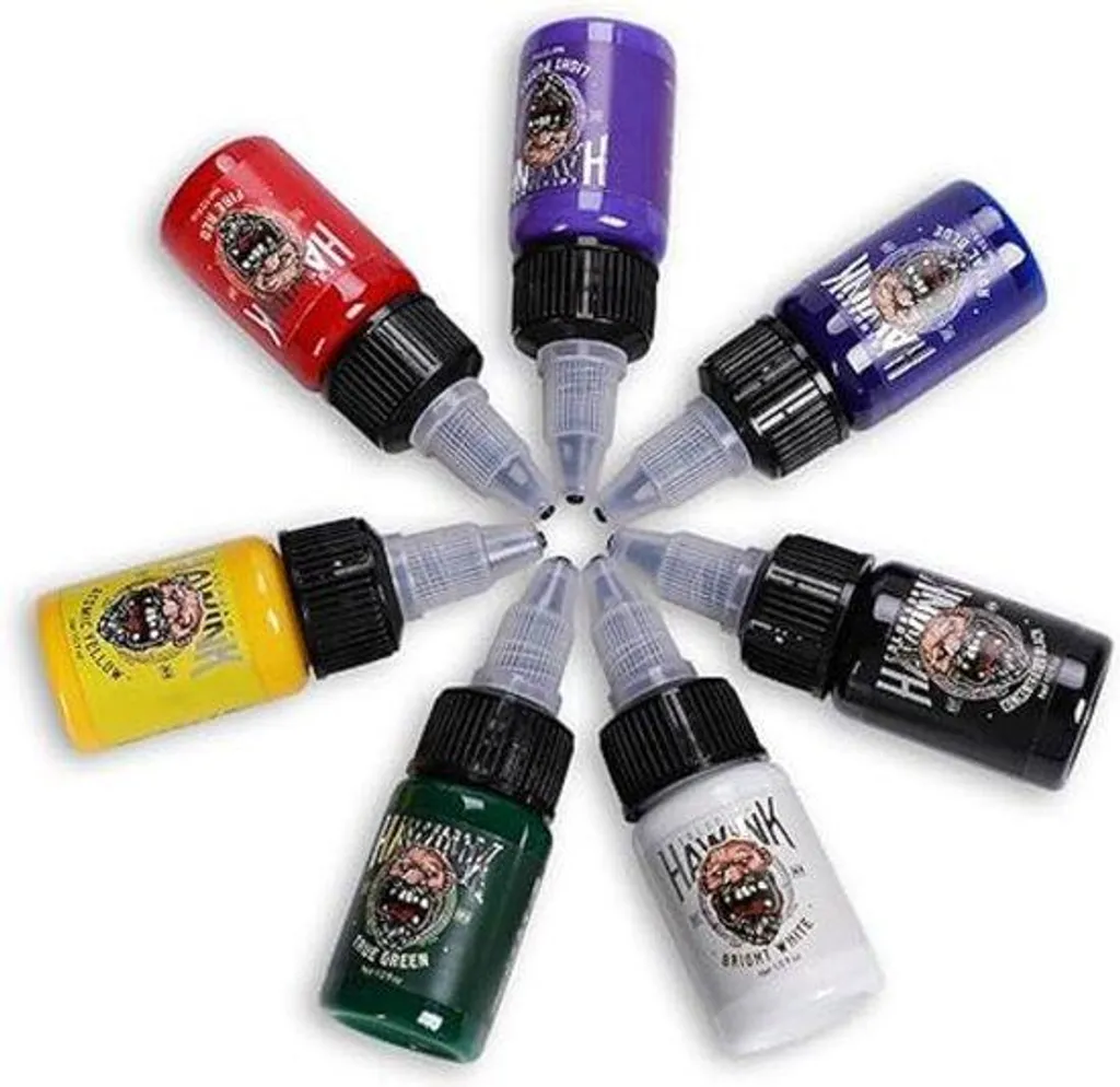 Set de 7 encres de tatouage pour traçage et ombrage artistique complet