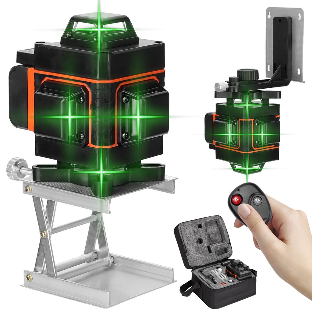 Baulaser 5 Line Laser Level 3D Kreuzlinienlaser Grün Rotationslaser Messwerkzeug 